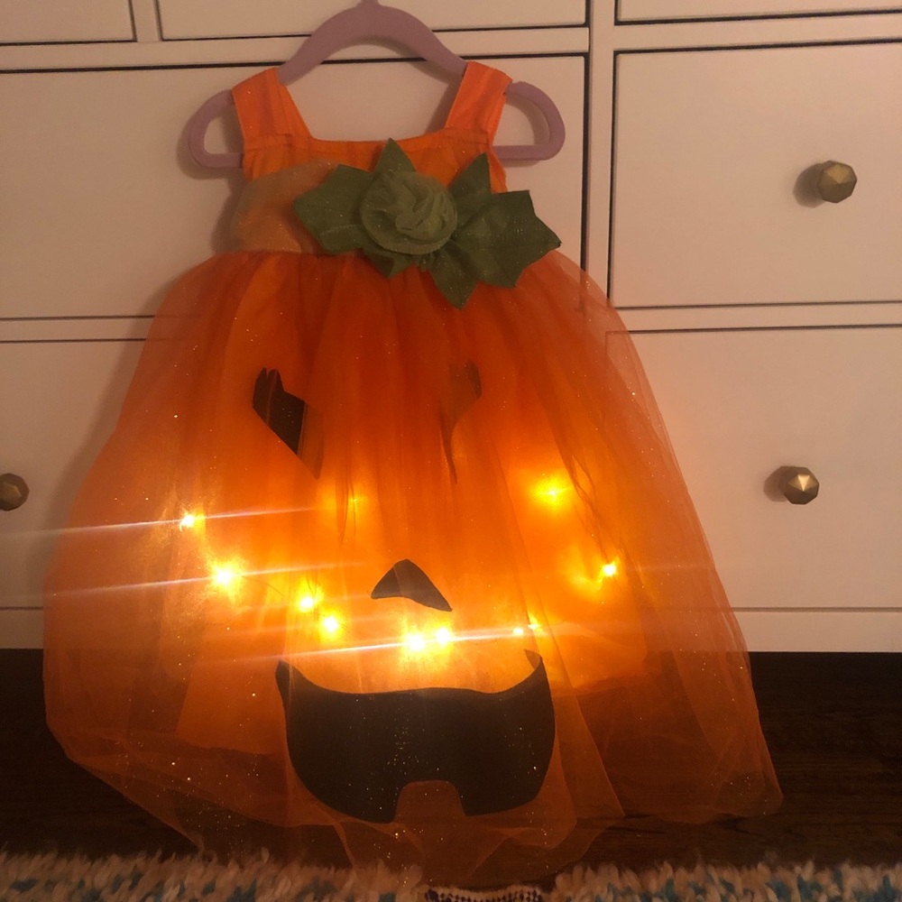 PBK pumpkin light up costume EUC size 3